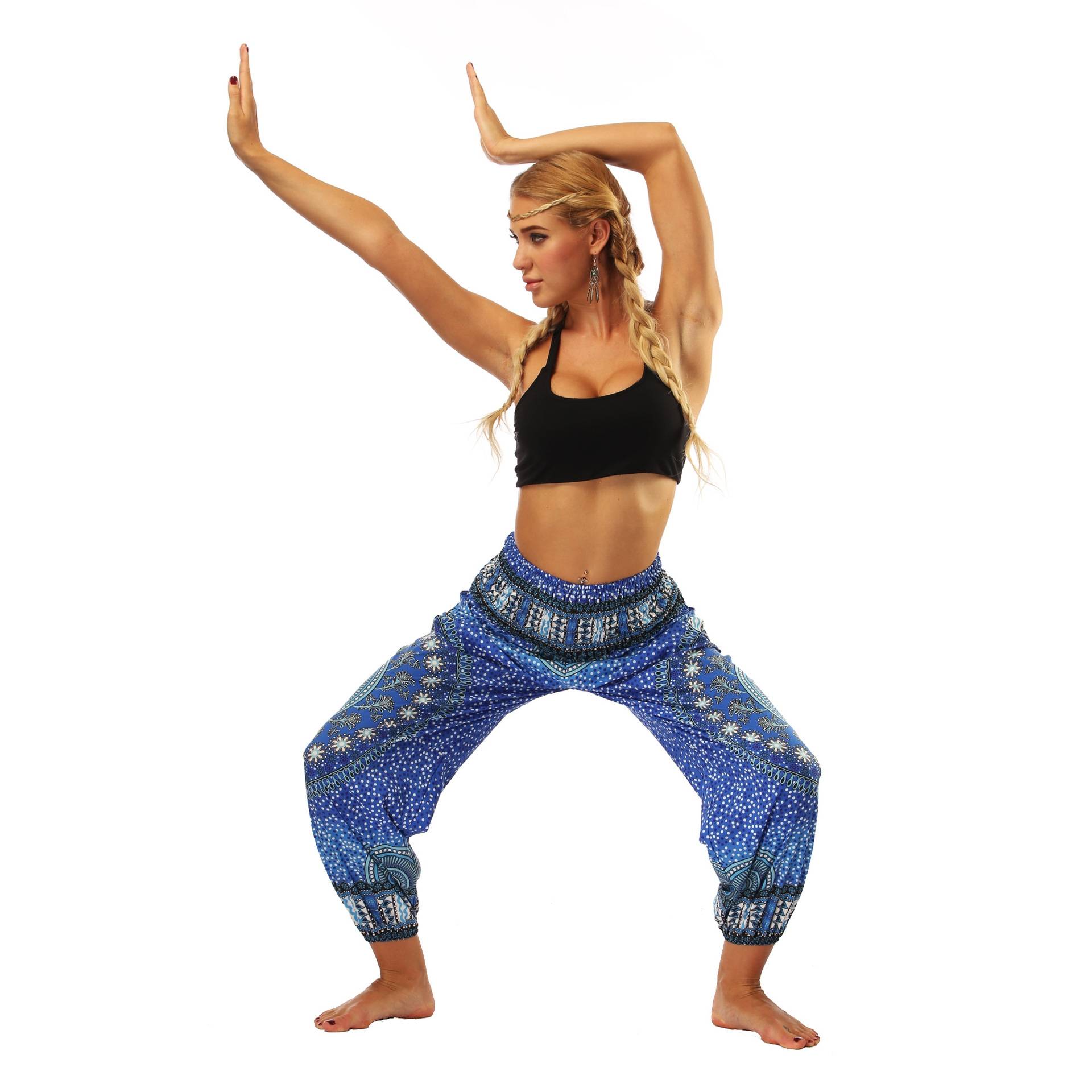 Blue Bohemian Yoga Pants Beach