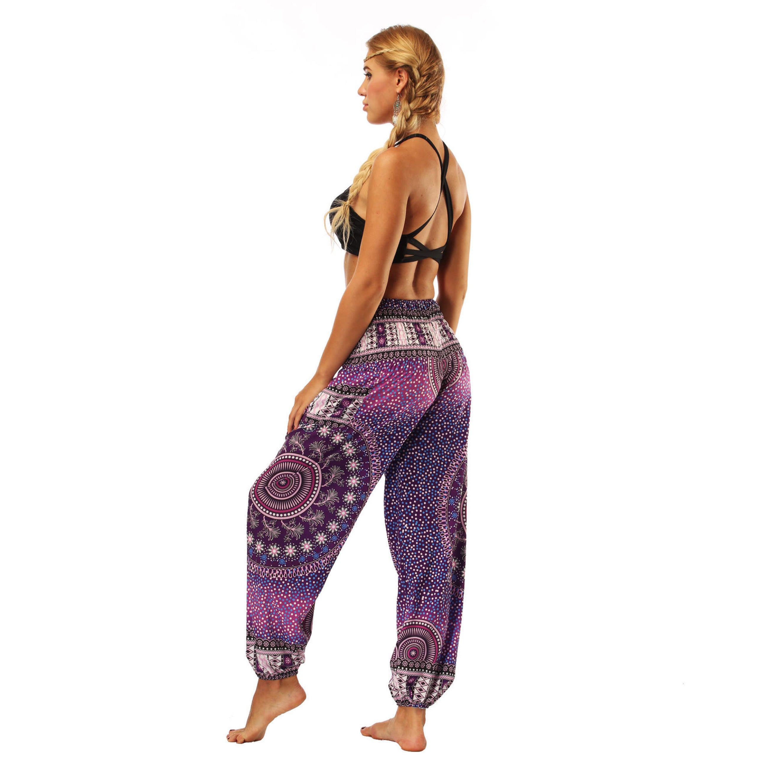 Bohemian Pants Purple Back