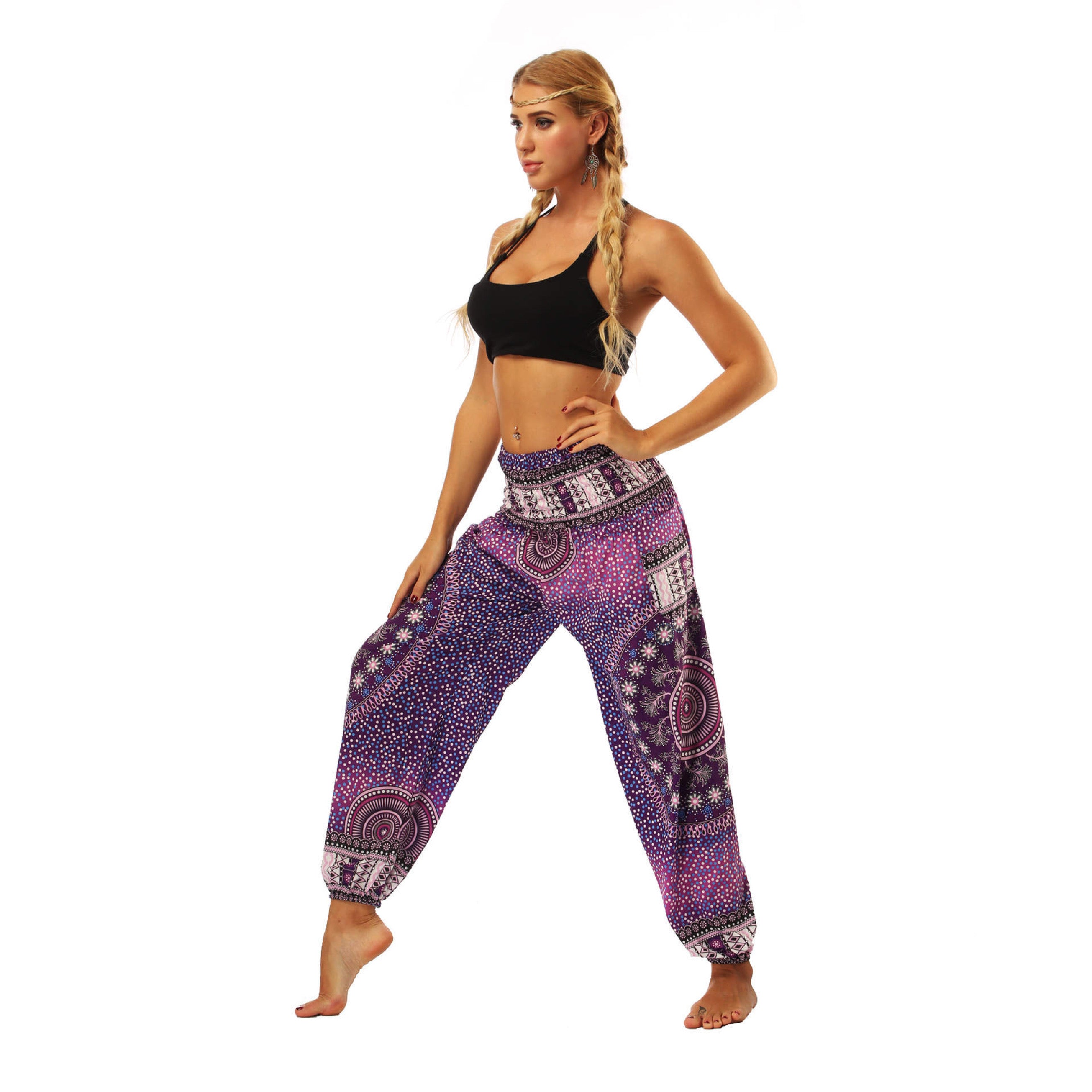 Purple Matching Beach Pants