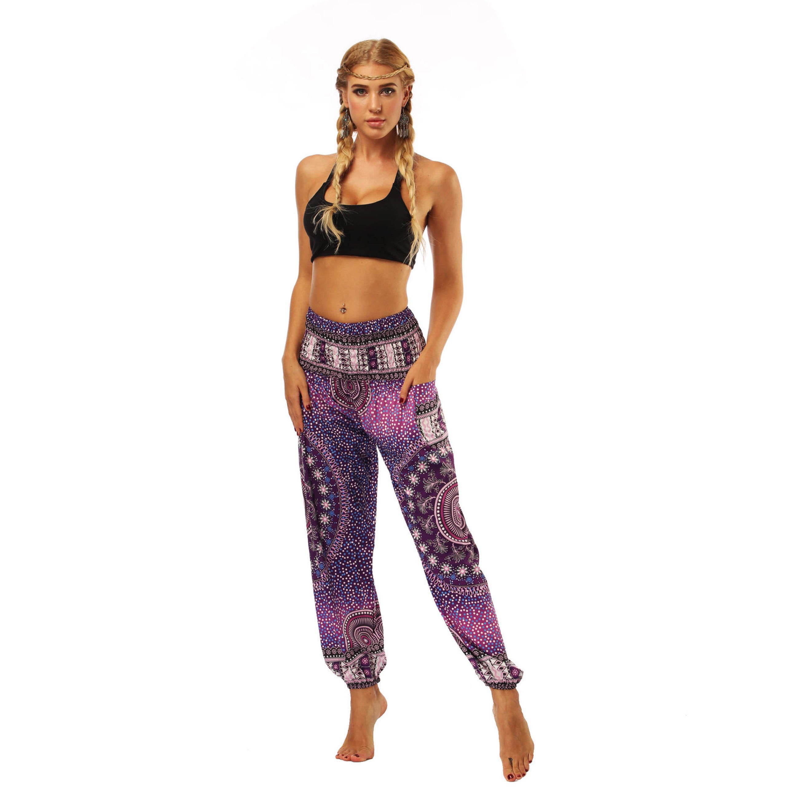 Matching Mom and Daughter Yoga Pants Purple